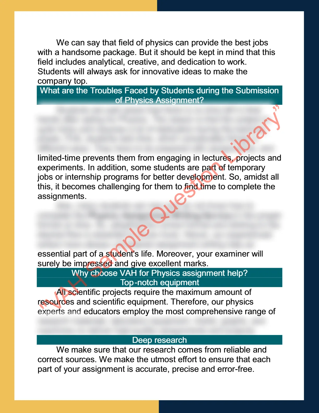 Physics Assignment sample 2